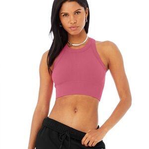ALO Yoga Seamless Delight Sports Bra in Raspberry Sorbet